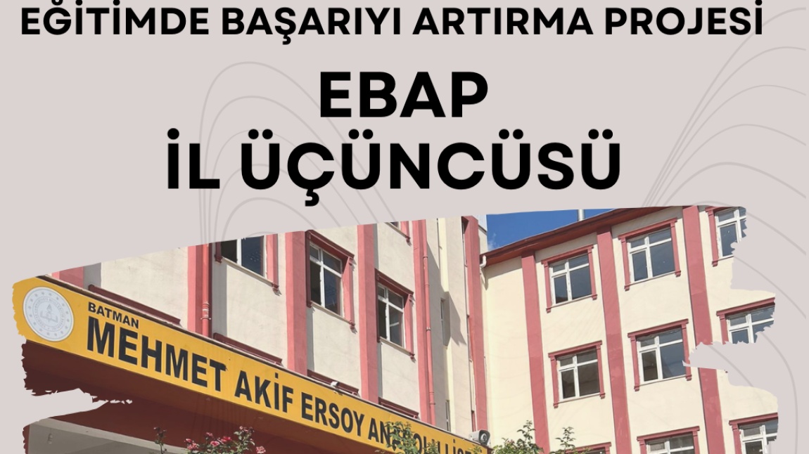 Okulumuz Ebap BATMAN İl Üçüncüsü Oldu.